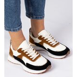 D/CEO marka niezdefiniowana White-black women's sneakers with glitter Elizar | ePonuda.com