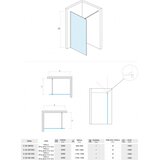 Copen walk-in concept monte dark 100x200cm crni mat ram 8mm grey staklo (C-02-SB100G) | Eponuda.com