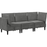  Set namještaja za dnevni boravak 3 pcs Tamnosiva Baršun | Eponuda.ba