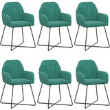 vidaXL Trpezarijske stolice 6 kom. Baršun Tirkizna 55 x 50 x 84 cm - Tirkizna 6 | shoptok.hr