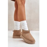 Boto Women's Suede Snow Boots On Platform Beige Nereviana | Shoptok.si