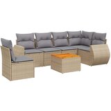 7-dijelni set vrtnih sofa od poliratana s jastucima bež | shoptok.hr