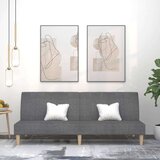  Kavč dvosed z ležiščem svetlo sivo blago | Shoptok.si