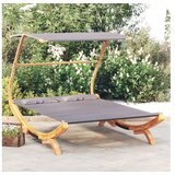 vidaXL Viseča mreža s streho 165x203x138 cm trukrivljen les antr. | Shoptok.si