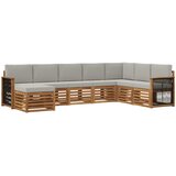  Set vanjskih sofa 6 kom. Prirodna i svjetlosiva | shoptok.hr