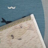 Nattiot Modro-kremno bela otroška igralna preproga 123x180 cm Little Deep Blue – | Shoptok.si