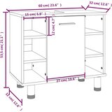  3-dijelni set kupaonskih ormarića boja dimljenog hrasta drveni | shoptok.hr