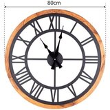 WALLXPERT dekorativni metalni zidni sat roman black | ePonuda.com