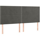  Uzglavlje tamno sivo 160x5x118/128 cm baršunasto | Eponuda.com