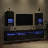  Zidni TV ormari Zidne 2 pcs Crni hrast 30,5 x 30 x 60 cm | shoptok.hr