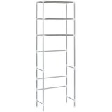  Stalak za pohranu iznad toaleta s 3 razine srebrni 53x28x169 cm | shoptok.hr