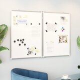 vidaXL Magnetna bijela ploča sklopiva 120 x 80 x 1,7 cm aluminijska cijene