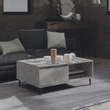The Living Store Klubska mizica betonsko siva 90x60x35 cm iverna plošča - Klubska Mizica, (21574405) | Shoptok.si