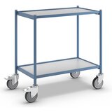 eurokraft pro transportni voziček, nosilnost 150 kg, brez potisnega ročaja, 2 nivoja, 4 vrtljiva kolesa, od tega 2 z dvojno zavoro Cene