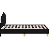  Okvir kreveta za malu djecu s naslonom Crna 80 x 160 cm tkanina | shoptok.hr