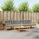  Set vanjskih sofa 4 kom. Bijela i svjetlosiva | shoptok.hr