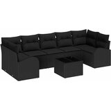  Sjedeća garnitura za vrt 8 kom. 7-Broj sjedala Crna poliratan 289 x 124 x 85 cm | shoptok.hr