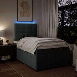 vidaXL Box spring postelja z vzmetnico temno siva 120x190 cm blago | Shoptok.si