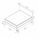 Hanah home Base za krevet s uzglavljem Abella, 180x121x200 cm, Siva Slike