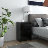 vidaXL nočna omarica črna 40x35x62,5 cm iverna plošča Cene