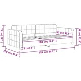 vidaXL Dnevni krevet tamnosivi 90 x 200 cm baršunasti | shoptok.hr