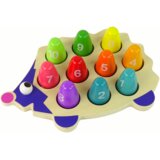  Drveni edukativni jež -10 šarenih pijuna s brojevima | Shoptok.si