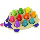  Drveni edukativni jež -10 šarenih pijuna s brojevima | shoptok.hr