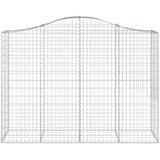  Lučne gabionske košare 14kom 200x50x140/160cm pocinčano željezo | shoptok.hr