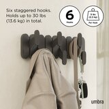 Umbra Mat črn jeklen stenski obešalnik 16 cm Tempo – | Shoptok.si