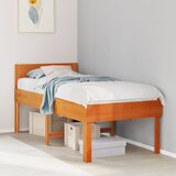 Maison Chic Posteljni okvir - Enojna postelja - Postelja za odrasle brez vzmetnice voščeno rjav 75x190 cm borovina-J13458, (21767512) | Shoptok.si