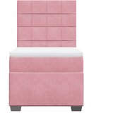  Box spring krevet s madracem ružičasti 90x190 cm baršunasti | shoptok.hr