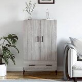 vidaXL Visoka omara siva sonoma 69,5x31x115 cm inženirski les Cene
