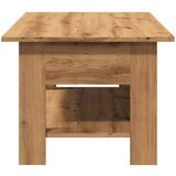 vidaXL Klubska mizica artisan hrast 102x55x42 cm inženirski les | Shoptok.si