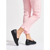 Shelvt Women's black loafers with embellishment | Eponuda.ba