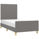  Okvir za krevet bez madraca tamnosivi 90x200 cm od tkanine | shoptok.hr