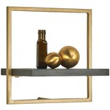 CARRYHOME STENSKI REGAL 35/35/25 cm črna, zlate barve | Shoptok.si