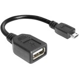 Delock USB kabel USB 2.0 USB-mikro-B vtič\, USB-A vtičnica 0.15 m črna z OTG funkcijo 83293, (20421565) | Shoptok.si