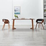 Furnova Jedilni stol siv ukrivljen les in blago, (21950294) | Shoptok.si