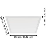 Eglo 901491 - led plafonsko svetlo moradillo LED/18,8W/230V 40x40 cm bela | Eponuda.com