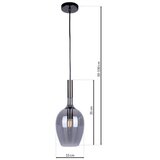  Visilica na sajli TANGO 1xE14/40W/230V crne boje | Eponuda.com