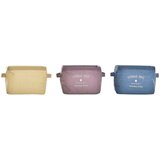  Košara DKD Home Decor Rumena Plava Granatna Platno moderan 20 x 16 x 15 cm (3 kom.) Cijene