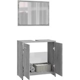  Set kupaonskog namještaja boja hrasta sonome konstruirano drvo Siva | Shoptok.si