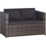  3-dijelni bistro set od poliratana s jastucima sivi | shoptok.hr