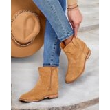 Resti Brown ankle boots with cowboy style on covered wedge Patorias | ePonuda.com