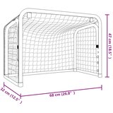  Hokejaški gol s mrežom crveno-crni 68x32x47cm čelik i poliester | Eponuda.ba