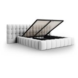 Micadoni Home Svijetlo sivi tapecirani bračni krevet s prostorom za odlaganje s podnicom 160x200 cm Mamaia – | shoptok.hr
