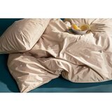 JUNA Bež enojna posteljnina iz bombažnega perkala 140x200 cm Daisy – | Shoptok.si