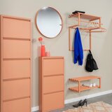 Spinder Design Rožnato-oranžen kovinski stenski obešalnik s polico Rizzoli – | Shoptok.si