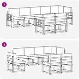  Set vanjskih sofa 8 kom. Bijela i antracit Poliester | shoptok.hr