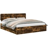  Krevetna konstrukcija s ladicama Dimljeni Hrast 180 x 200 cm | shoptok.hr